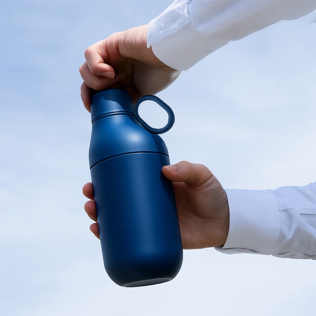 Smart Sustainable 2-in-1 Hydration Set with 500ml Bottle & 330ml Tumbler, Recycled Stainless Steel